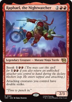 Raphael, the Nightwatcher card from Teenage Mutant Ninja Turtles