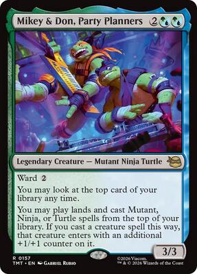 Mikey & Don, Party Planners card from Teenage Mutant Ninja Turtles