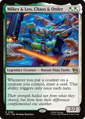 Mikey & Leo, Chaos & Order card from Teenage Mutant Ninja Turtles