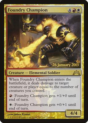 Foundry Champion card from Prerelease Cards