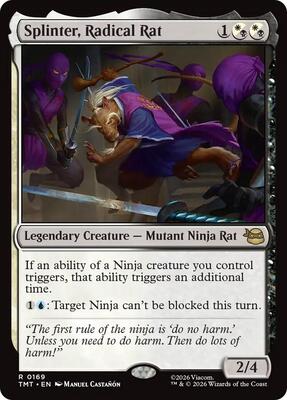 Splinter, Radical Rat card from Teenage Mutant Ninja Turtles
