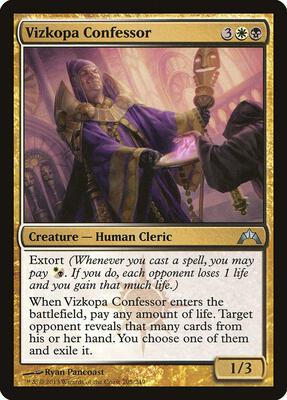 Vizkopa Confessor card from Gatecrash
