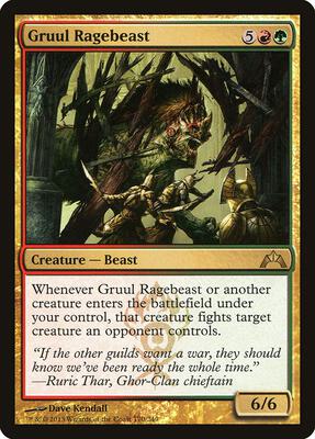 Gruul Ragebeast card from Gatecrash