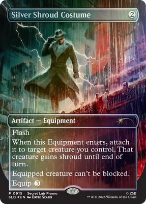 Silver Shroud Costume card from Secret Lair Drop Series