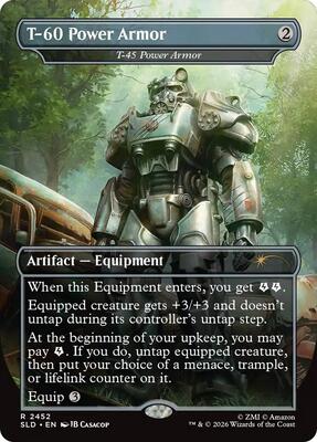 T-60 Power Armor - T-45 Power Armor card from Secret Lair Drop Series
