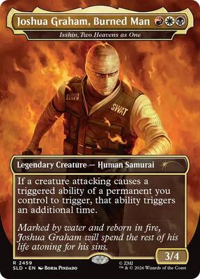 Joshua Graham, Burned Man - Isshin, Two Heavens as One card from Secret Lair Drop Series