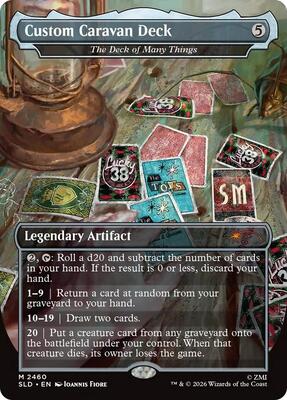 Custom Caravan Deck - The Deck of Many Things card from Secret Lair Drop Series