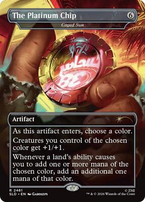The Platinum Chip - Caged Sun card from Secret Lair Drop Series