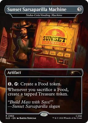 Sunset Sarsaparilla Machine - Nuka-Cola Vending Machine card from Secret Lair Drop Series