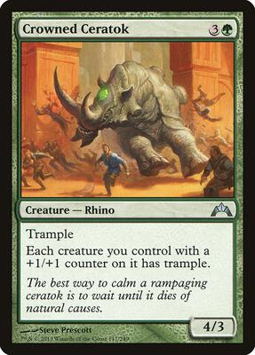 Crowned Ceratok card from Gatecrash