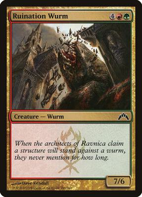Ruination Wurm card from Gatecrash