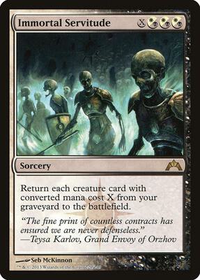 Immortal Servitude card from Gatecrash