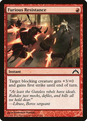 Furious Resistance card from Gatecrash
