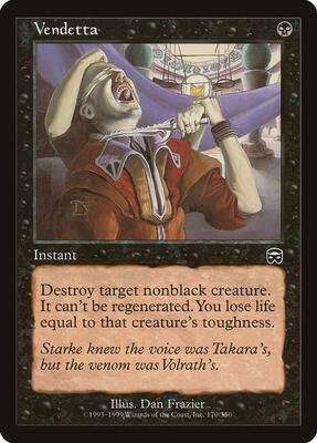 Vendetta card from Mercadian Masques