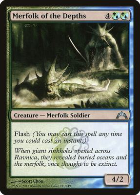 Merfolk of the Depths card from Gatecrash