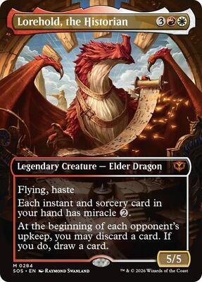 Lorehold, the Historian (Borderless) card from Secrets of Strixhaven