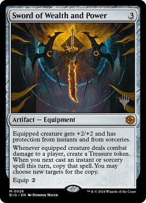 Sword of Wealth and Power card from Promo Pack: Lorwyn Eclipsed