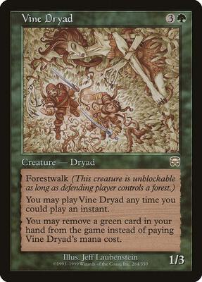 Vine Dryad card from Mercadian Masques