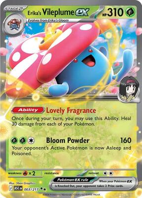 Erika's Vileplume ex card from ME: Ascended Heroes