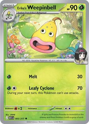 Erika's Weepinbell card from ME: Ascended Heroes