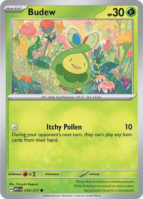 Budew - 016/217 card from ME: Ascended Heroes