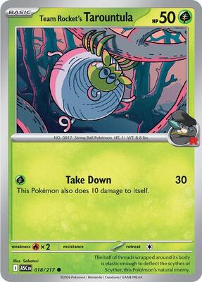 Team Rocket's Tarountula card from ME: Ascended Heroes