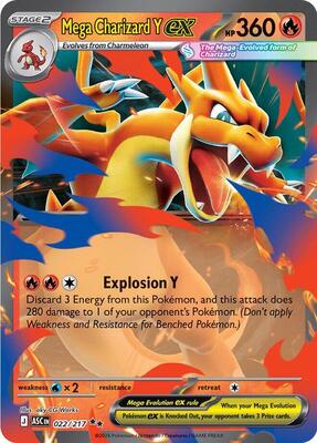 Mega Charizard Y ex - 022/217 card from ME: Ascended Heroes
