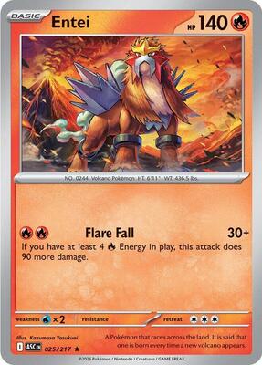 Entei card from ME: Ascended Heroes