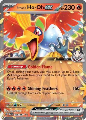 Ethan's Ho-Oh ex card from ME: Ascended Heroes