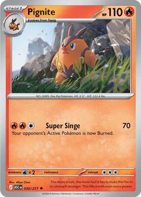 Pignite card from ME: Ascended Heroes