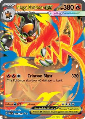 Mega Emboar ex - 031/217 card from ME: Ascended Heroes
