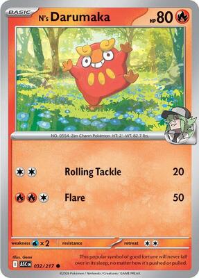N's Darumaka card from ME: Ascended Heroes