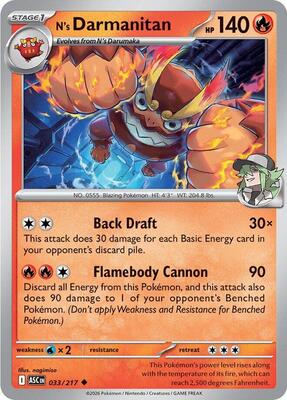 N's Darmanitan card from ME: Ascended Heroes