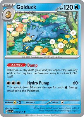 Golduck card from ME: Ascended Heroes