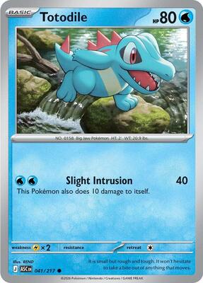 Totodile card from ME: Ascended Heroes