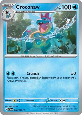 Croconaw card from ME: Ascended Heroes