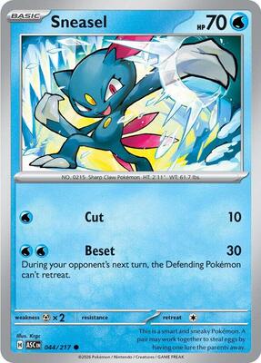 Sneasel card from ME: Ascended Heroes