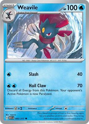 Weavile - 045/217 card from ME: Ascended Heroes