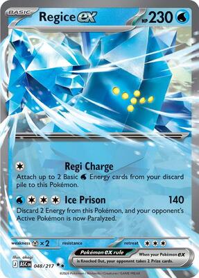 Regice ex card from ME: Ascended Heroes