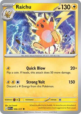 Raichu card from ME: Ascended Heroes