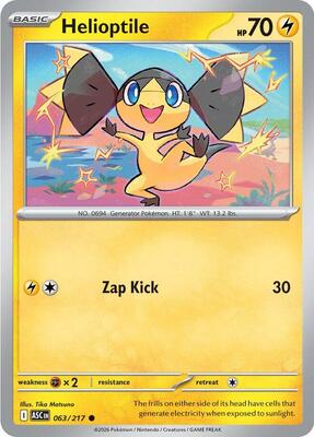 Helioptile card from ME: Ascended Heroes