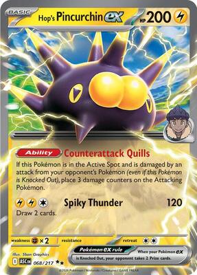 Hop's Pincurchin ex card from ME: Ascended Heroes