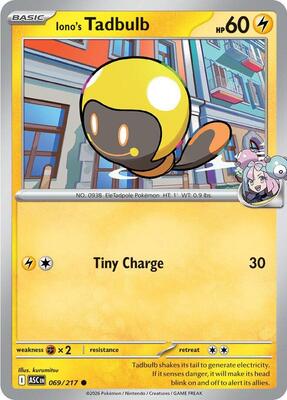 Iono's Tadbulb card from ME: Ascended Heroes