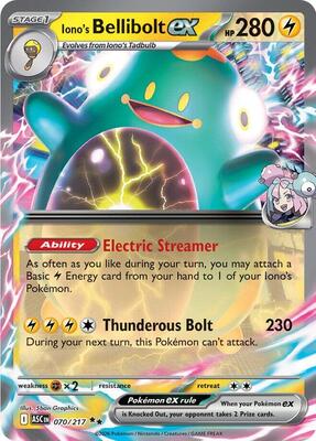 Iono's Bellibolt ex - 070/217 card from ME: Ascended Heroes
