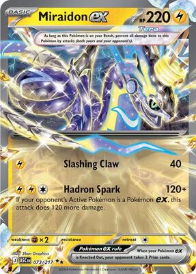 Miraidon ex card from ME: Ascended Heroes