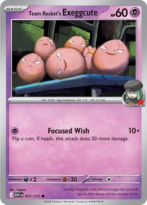 Team Rocket's Exeggcute card from ME: Ascended Heroes