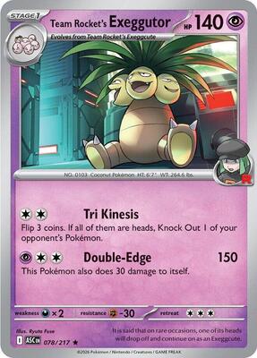 Team Rocket's Exeggutor card from ME: Ascended Heroes