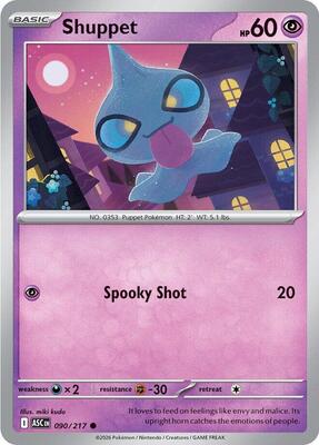 Shuppet card from ME: Ascended Heroes