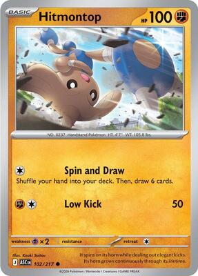 Hitmontop - 102/217 card from ME: Ascended Heroes