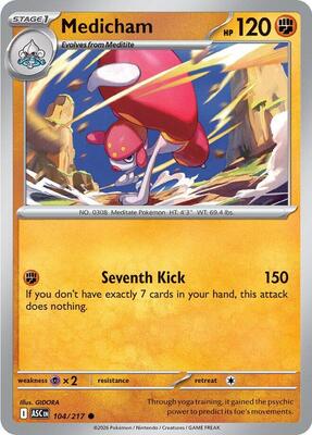 Medicham - 104/217 card from ME: Ascended Heroes